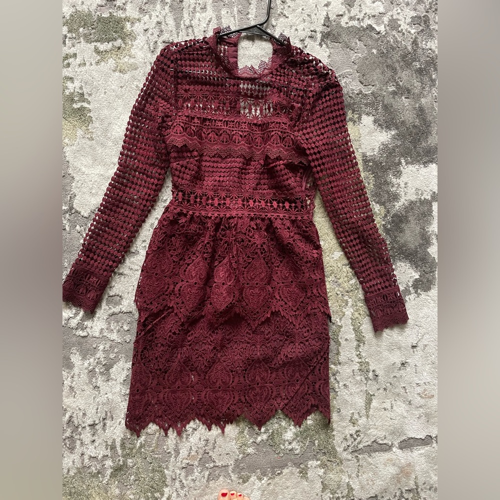 Romeo & Juliet Burgundy Lace Dress